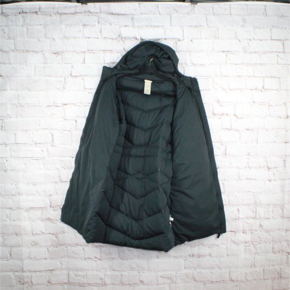 LL Bean Black Stretch Down Puffer Waterproof Hooded Coat Size M - Picture 5 of 9